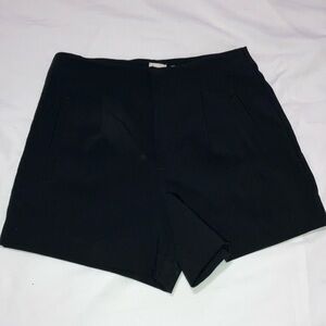 High rise pleated tailor shorts